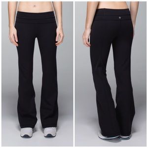 Lululemon groove yoga pants reversible pink stripe